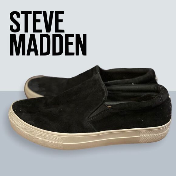 Steve Madden "Gills" Black Platform Sneakers 9.5 - Picture 2 of 5